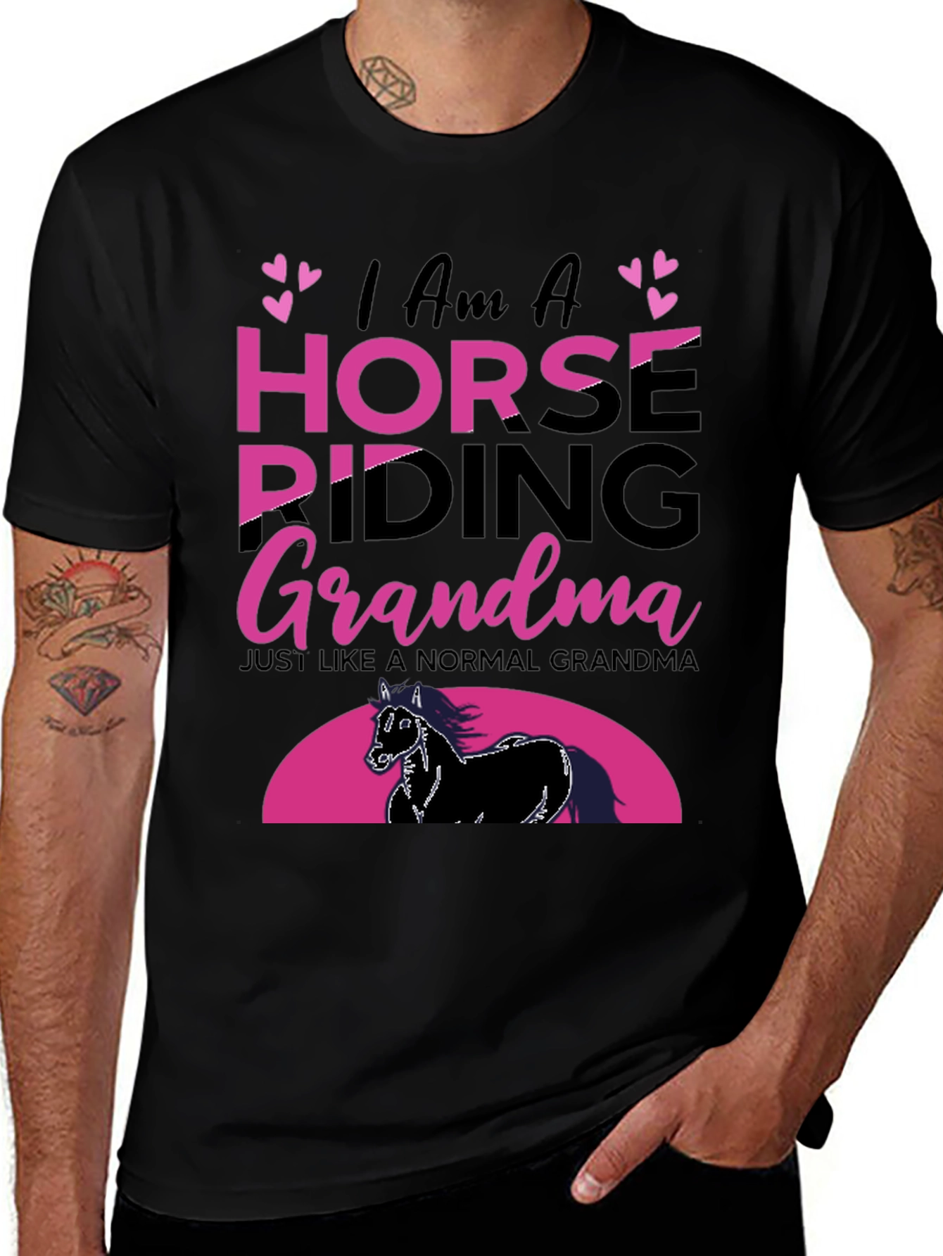 Variant 16 of Horse Riding Grandma Graphic Tee