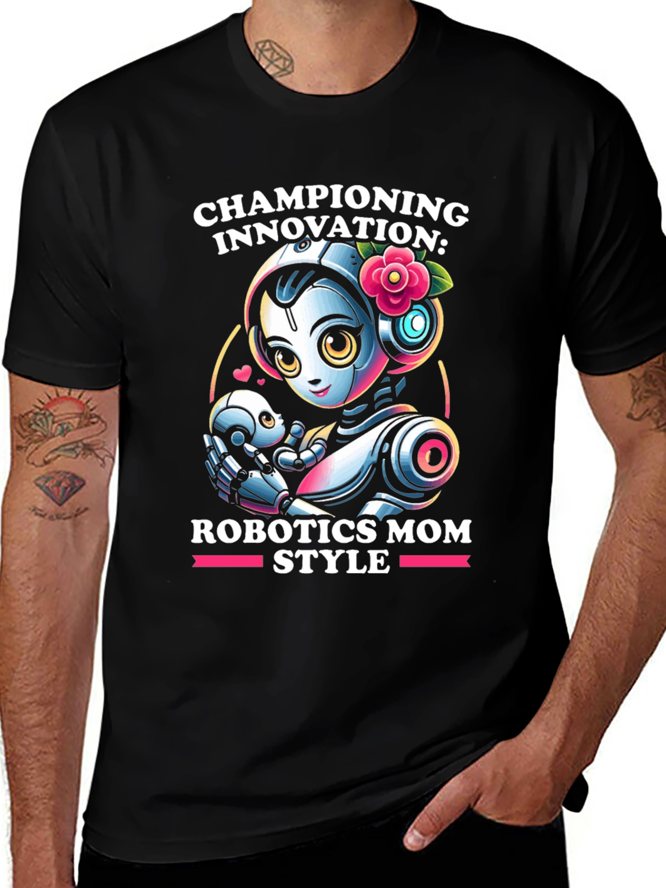 Variant 10 of Robotics Mom Style T-Shirt