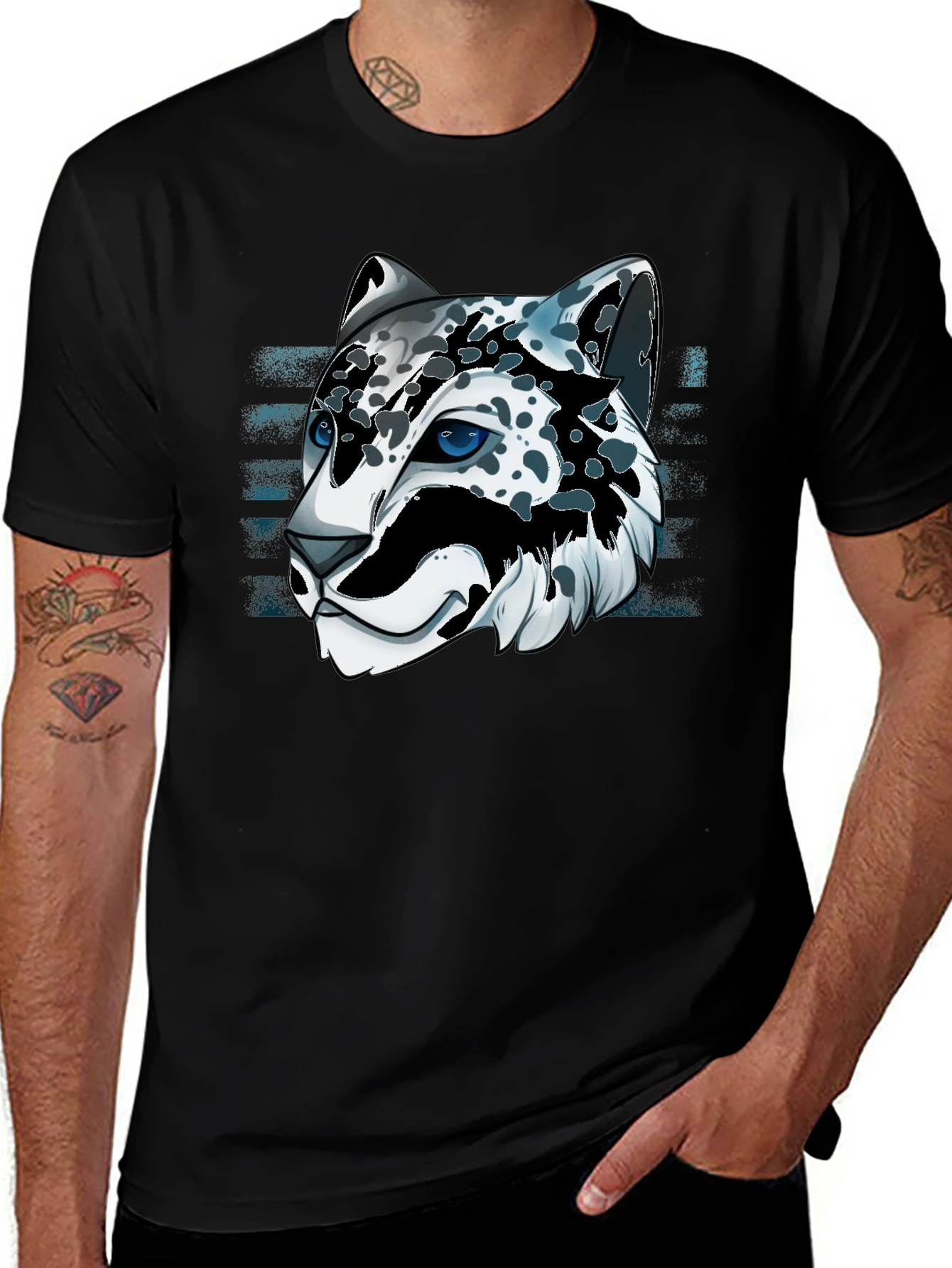 Variant 29 of Cool Snow Leopard Graphic T-Shirt