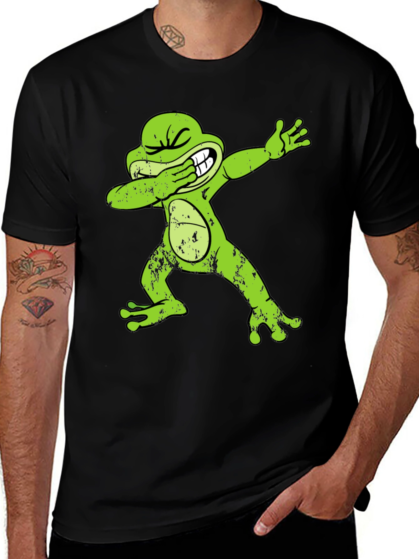 Variant 19 of Dabbing Frog Graphic T-Shirt - Cool Trendy Tee
