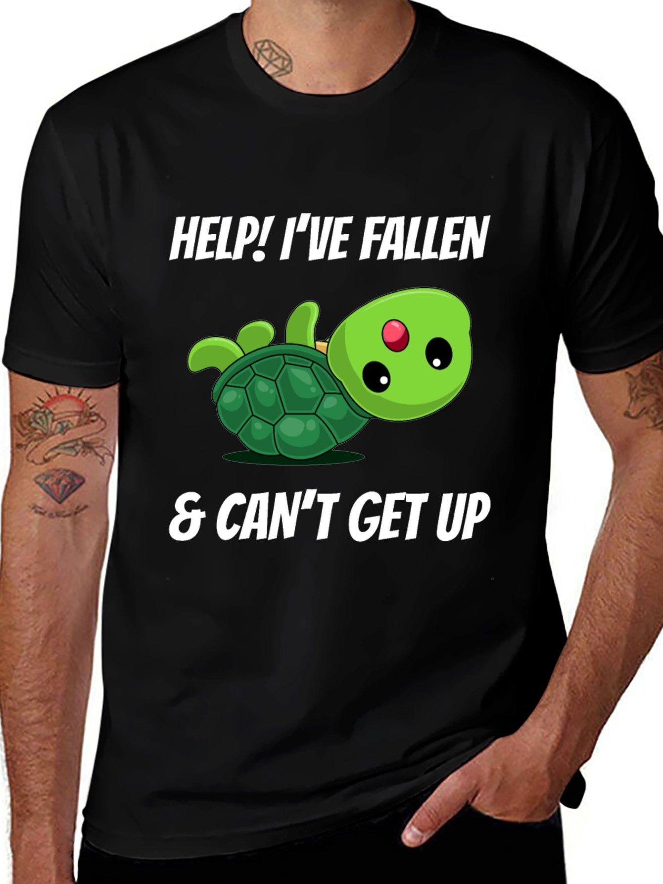 Variant 19 of Help Turtle T-Shirt - I've Fallen & Can't Get Up