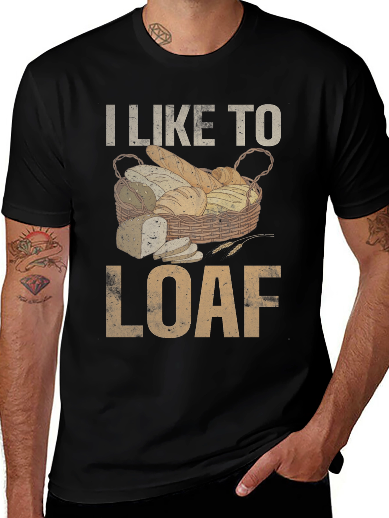 Variant 24 of I Like To Loaf T-Shirt - Baker Bread Lover Tee