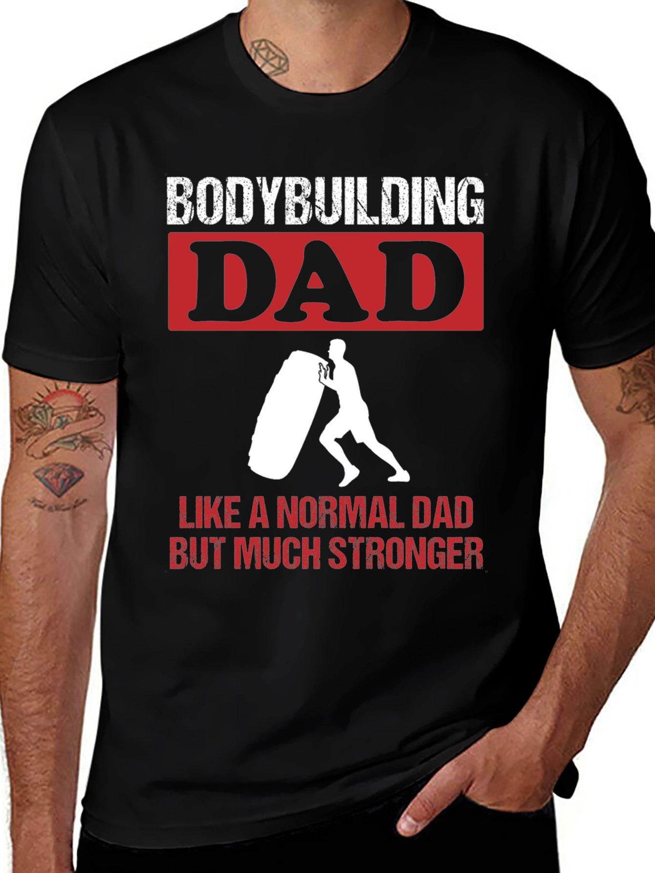Variant 28 of Bodybuilding Dad T-Shirt - Strongman Gym Tee