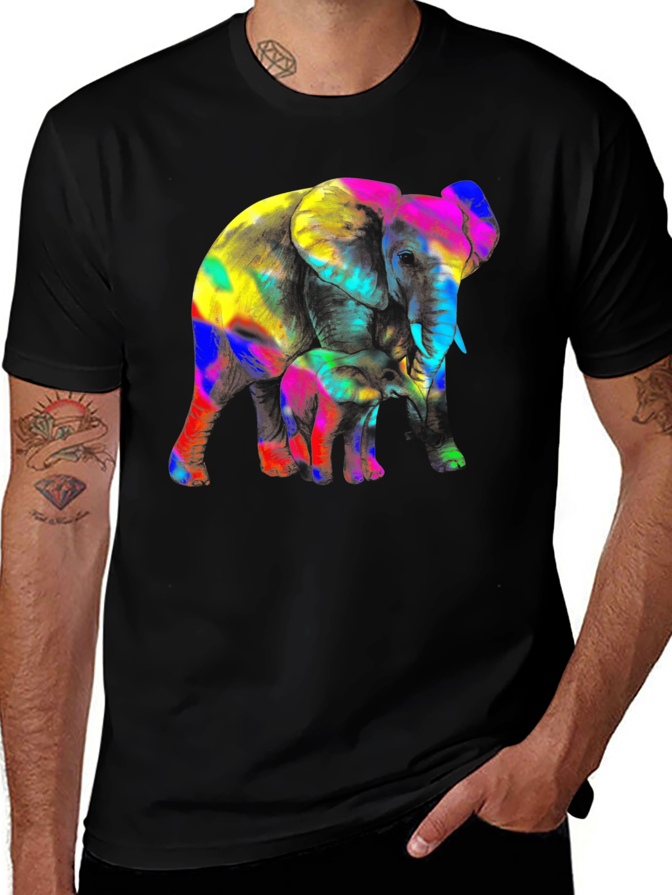 Variant 28 of Vibrant Elephant Graphic Tee