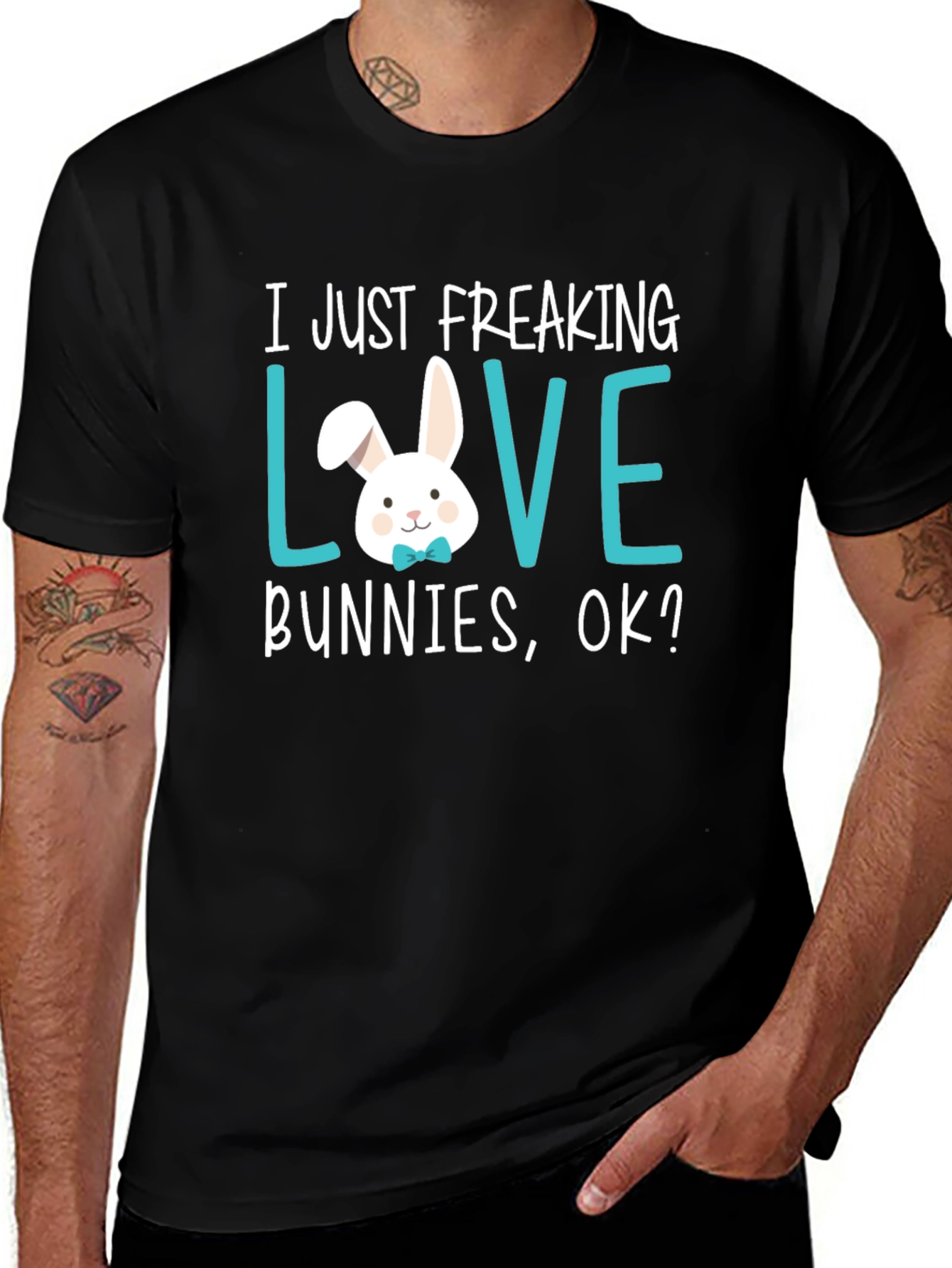 Variant 10 of I Love Bunnies T-Shirt - Easter Graphic Tee