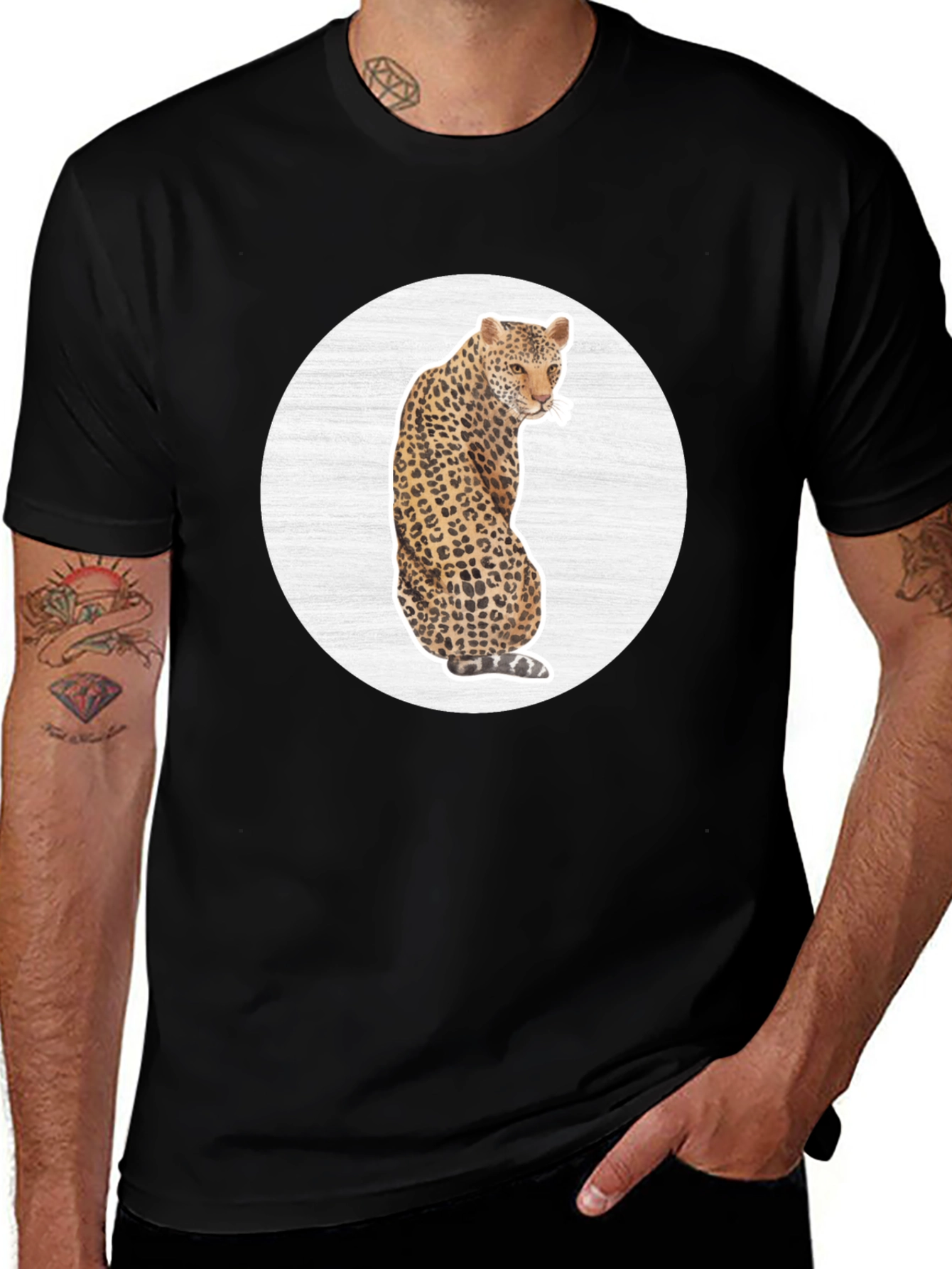 Variant 27 of Leopard Graphic Tee - Stylish Animal Print T-Shirt