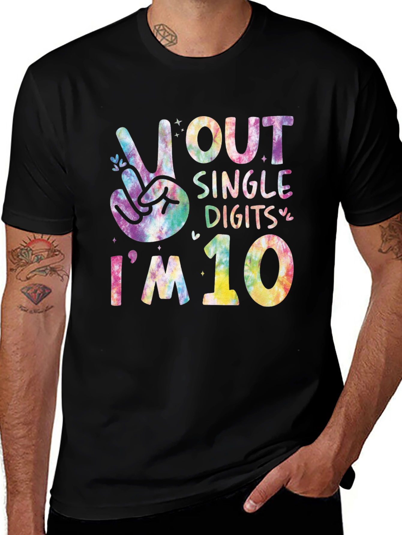 Variant 5 of Peace Out Single Digits I'm 10 T-Shirt
