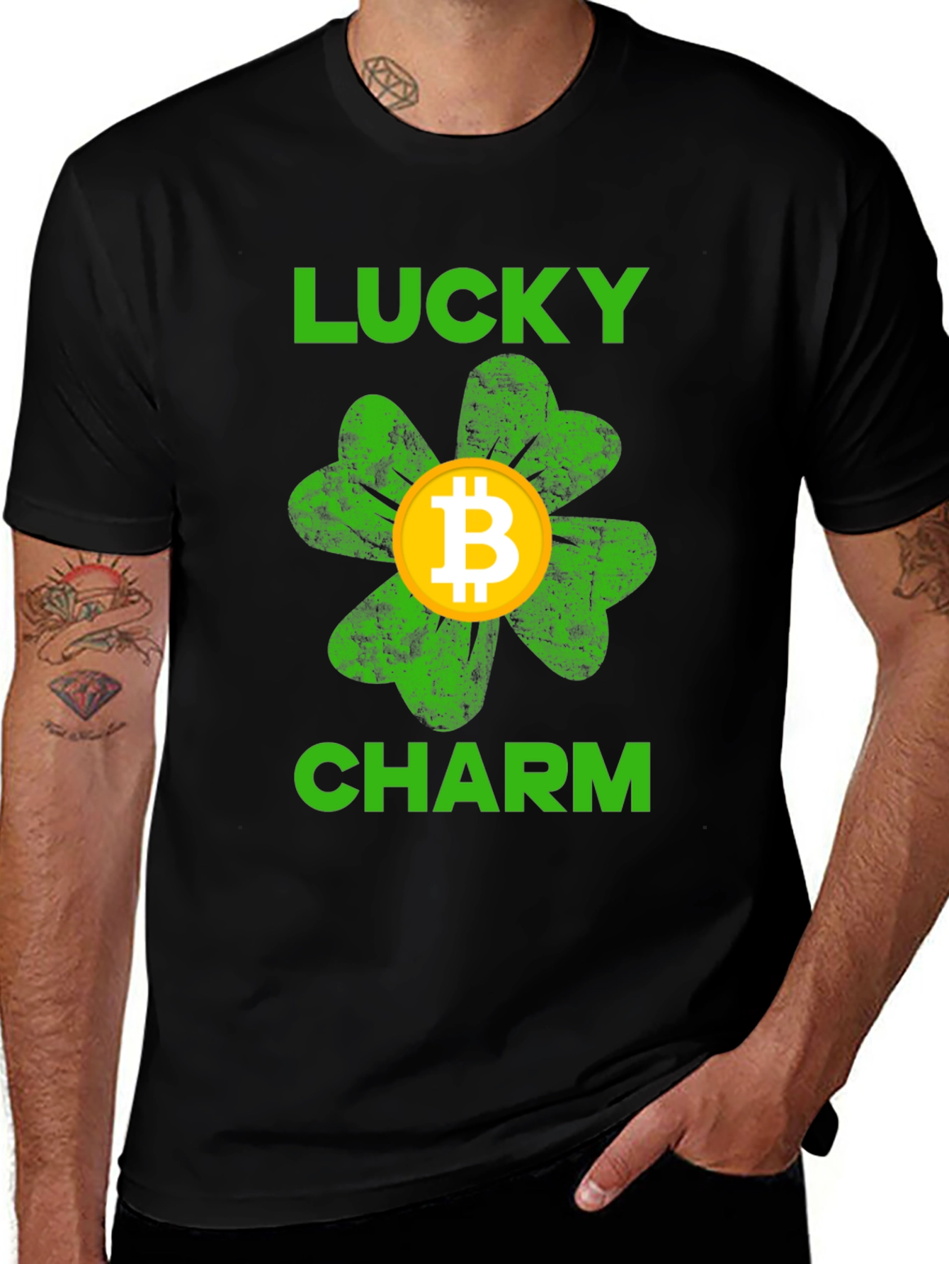 Bitcoin Lucky Charm Black T-Shirt