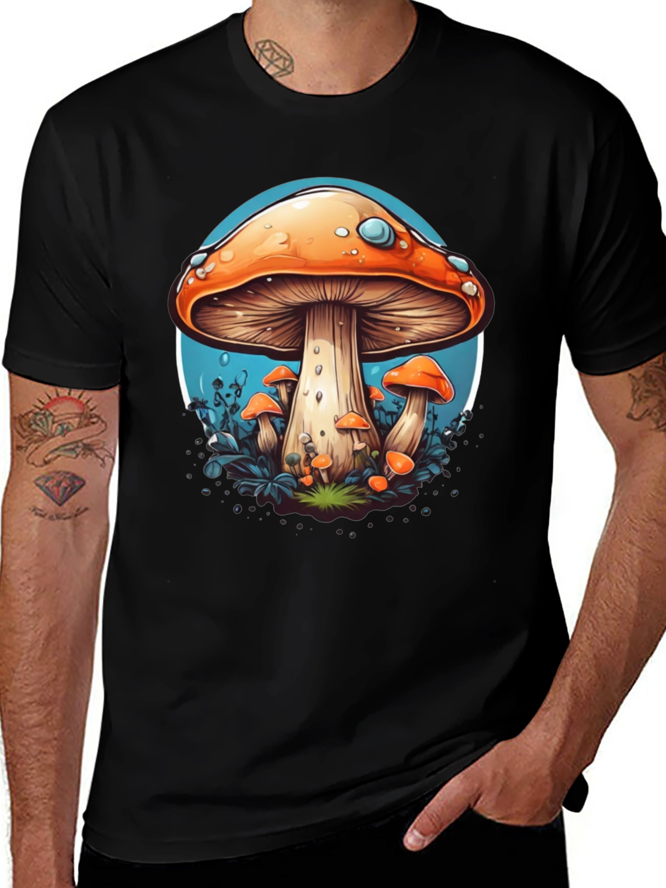 Variant 16 of Mushroom Graphic Tee - Funky Style