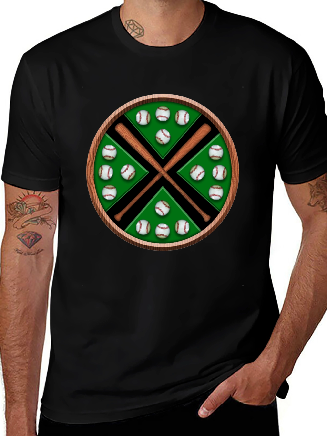 Variant 16 of Baseball Bats & Balls Graphic Tee