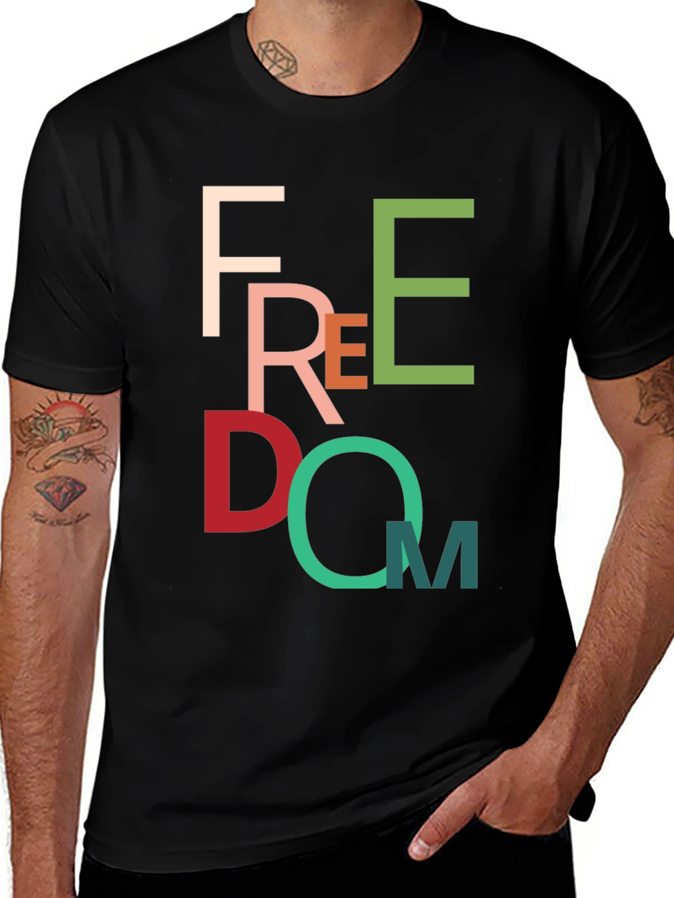 Variant 29 of Colorful Freedom Graphic T-Shirt
