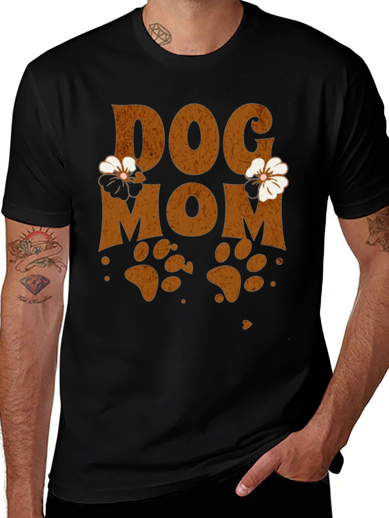 Variant 3 of Dog Mom Floral Graphic Tee