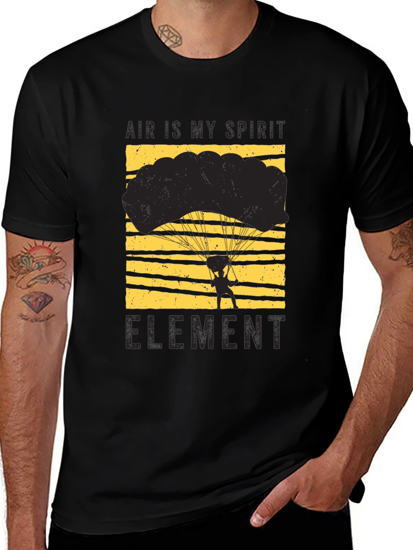 Air Is My Spirit Element T-Shirt Parachuting Tee