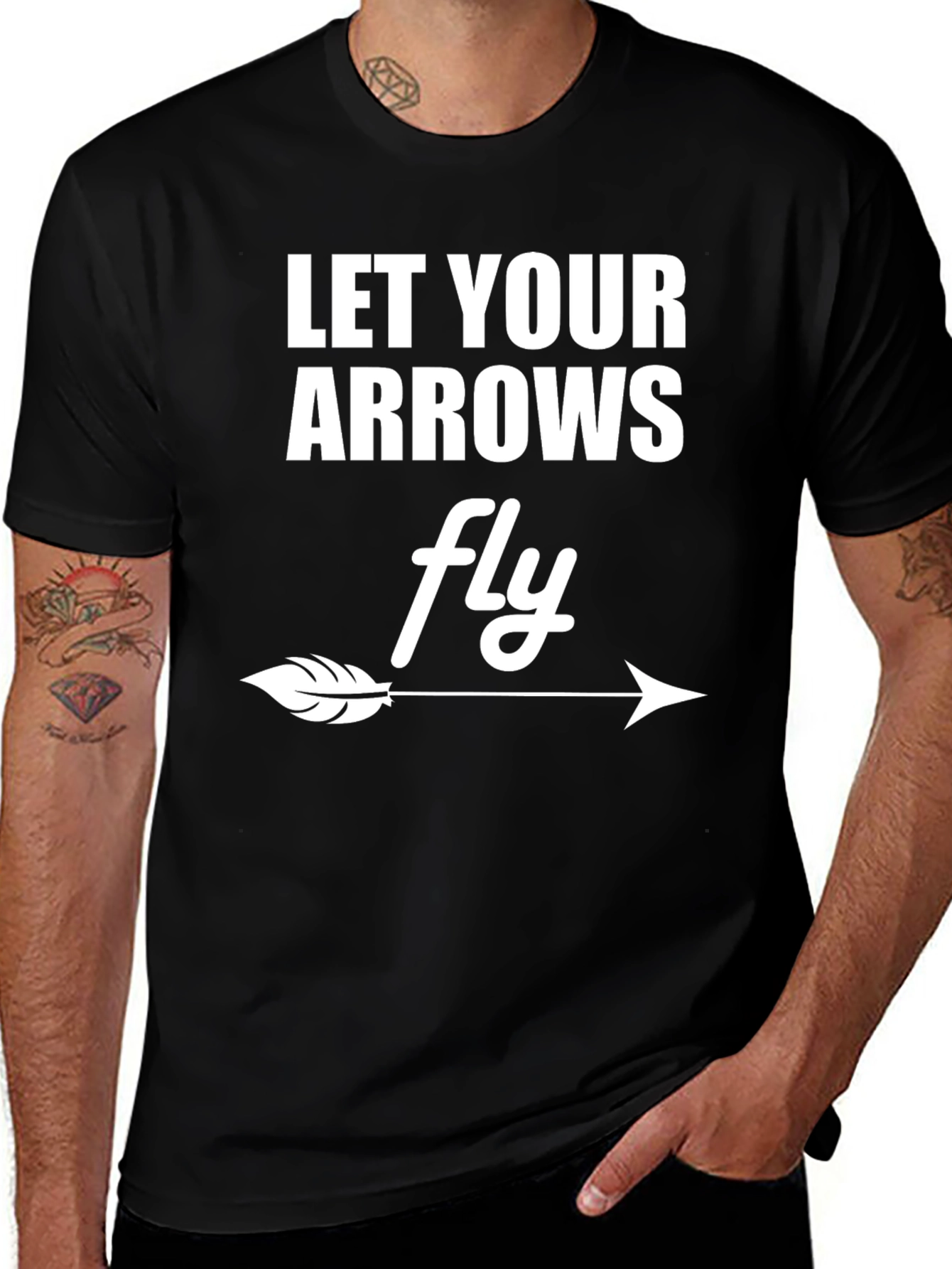 Variant 26 of Let Your Arrows Fly Graphic T-Shirt - Black
