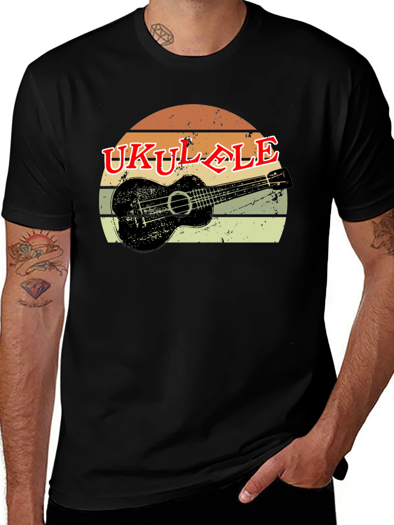Variant 3 of Vintage Ukulele Sunset T-Shirt