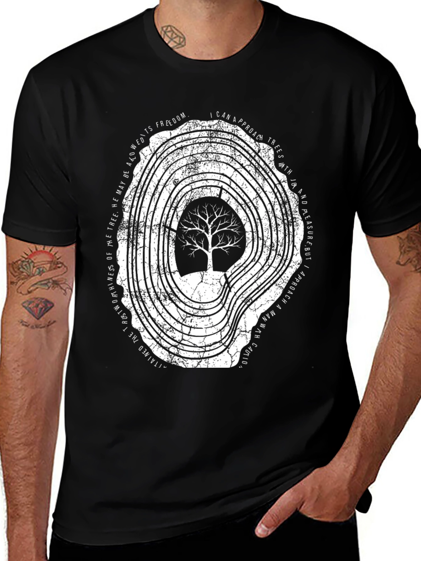 Tree Ring Graphic Tee - Nature Inspired Menswear