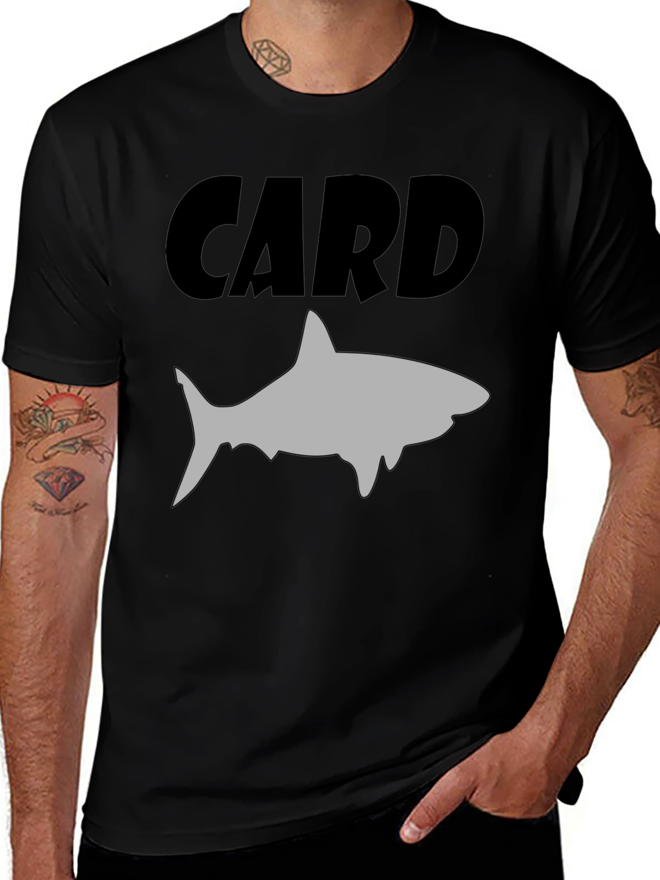 Variant 29 of Card Shark T-Shirt - Black Graphic Tee