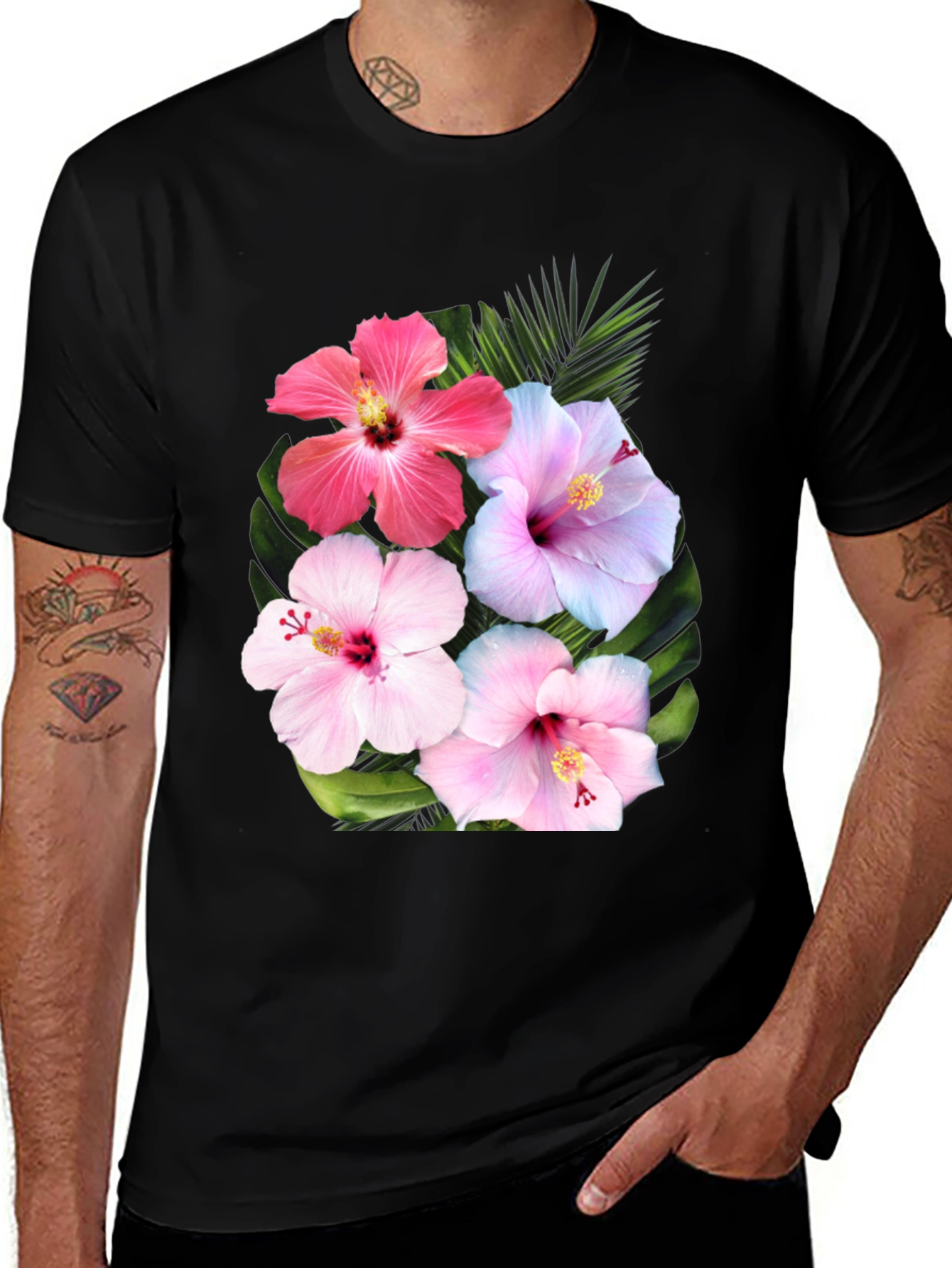Variant 27 of Floral Hibiscus Graphic T-Shirt