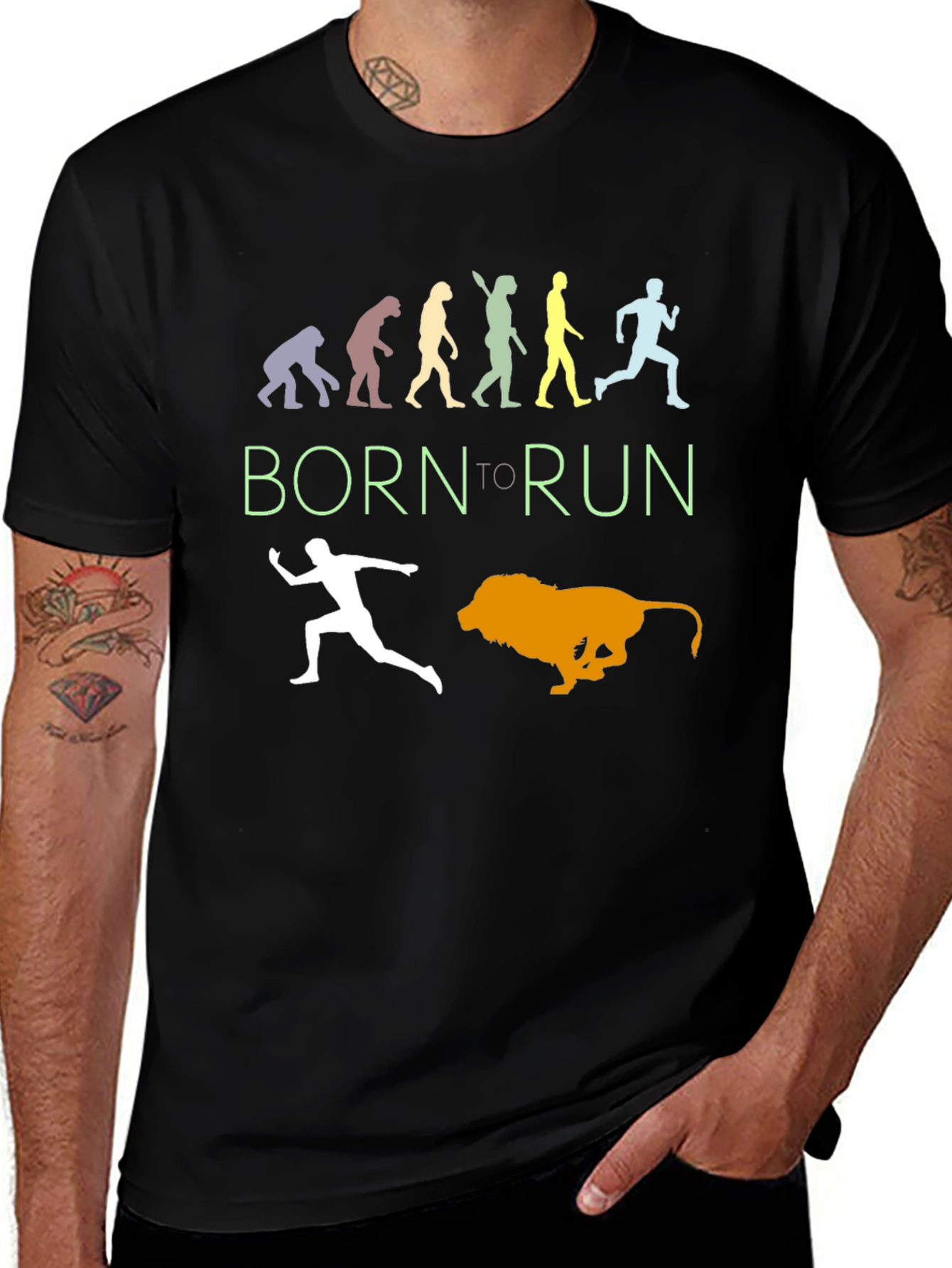 Variant 23 of Born to Run Evolution T-Shirt