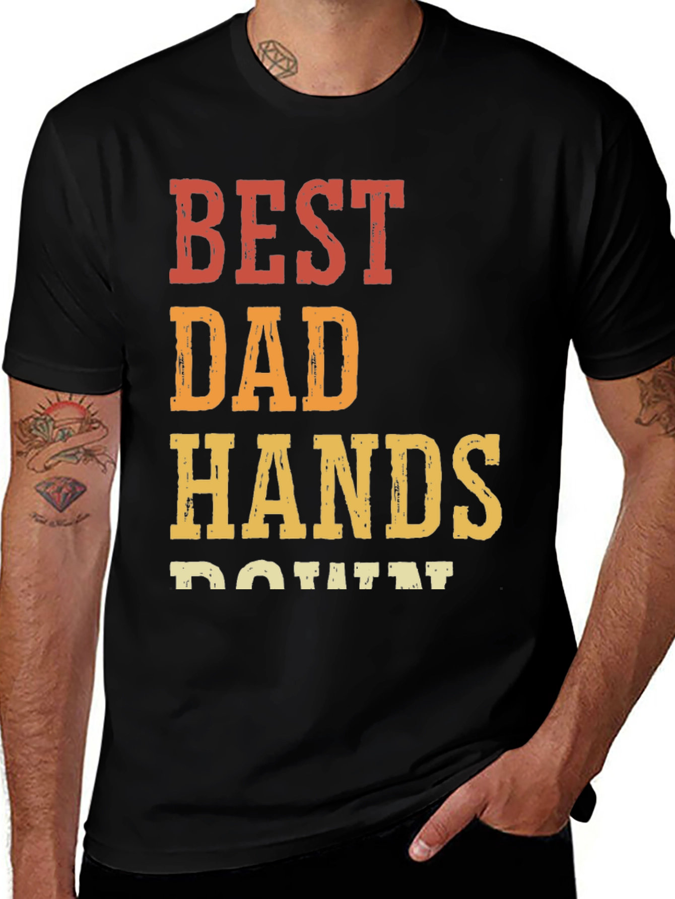 Variant 6 of Best Dad Hands Down T-Shirt - Father's Day Apparel