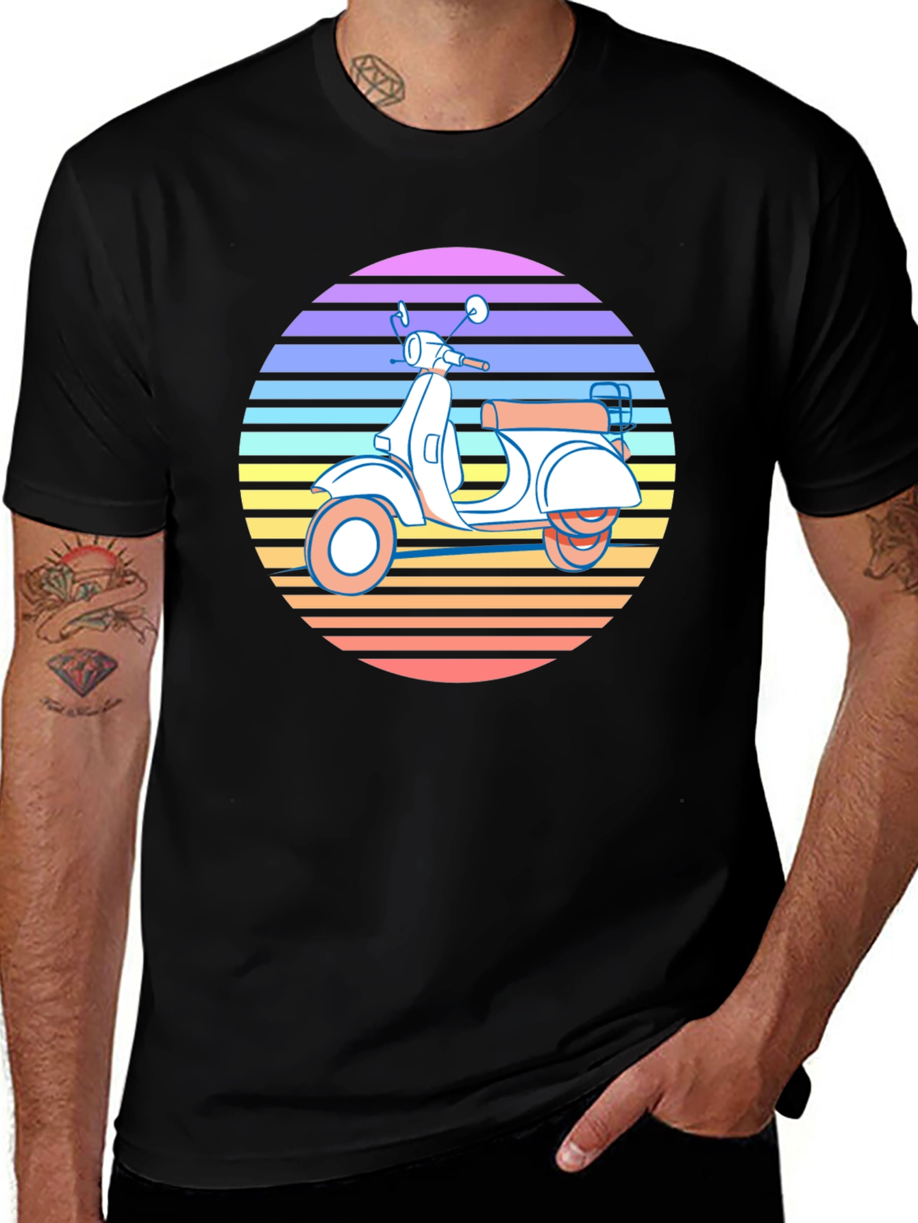 Variant 12 of Retro Scooter T-Shirt - Vintage Style Graphic Tee