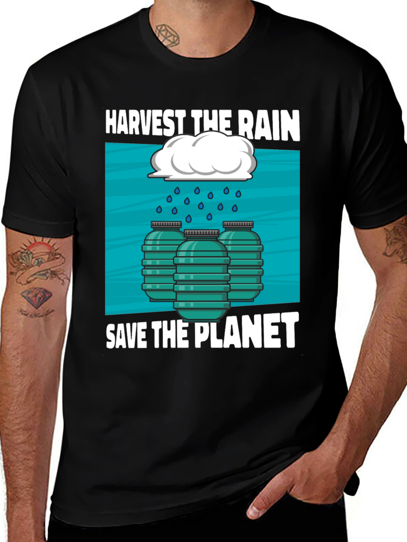 Variant 15 of Harvest Rain Save Planet Graphic Tee