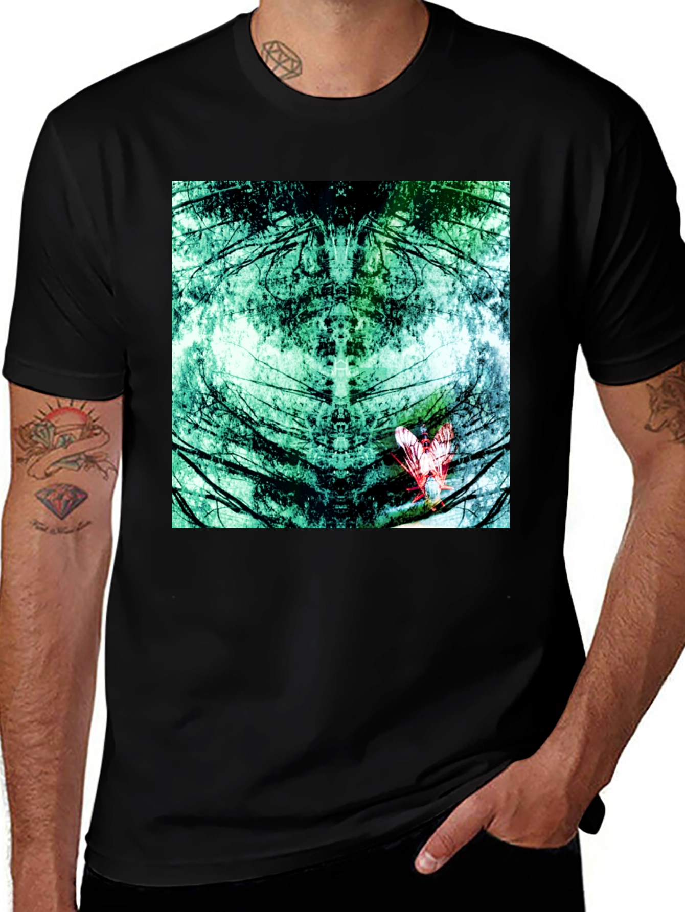 Variant 13 of Abstract Art Black T-Shirt