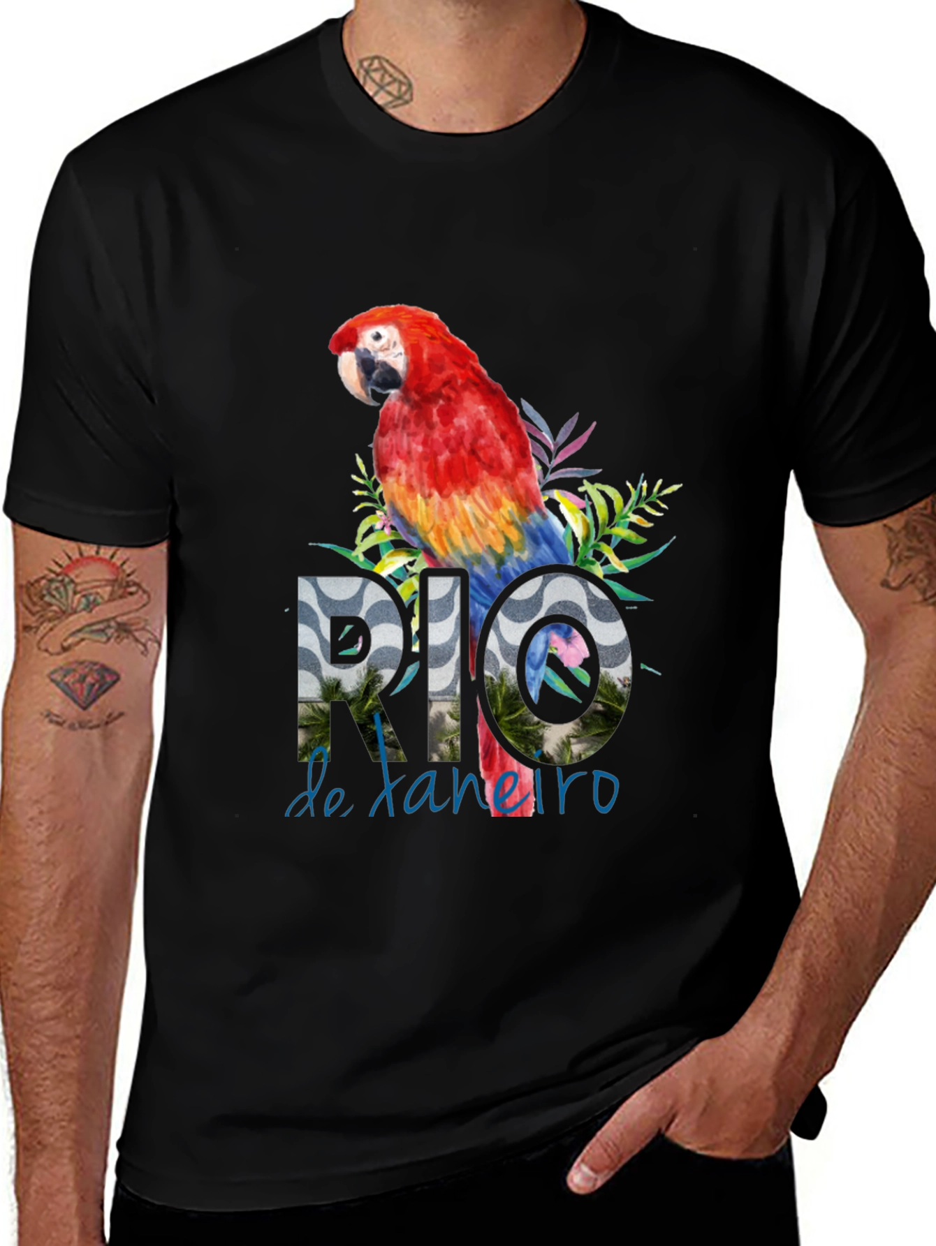 Variant 16 of Rio de Janeiro Parrot Graphic Tee