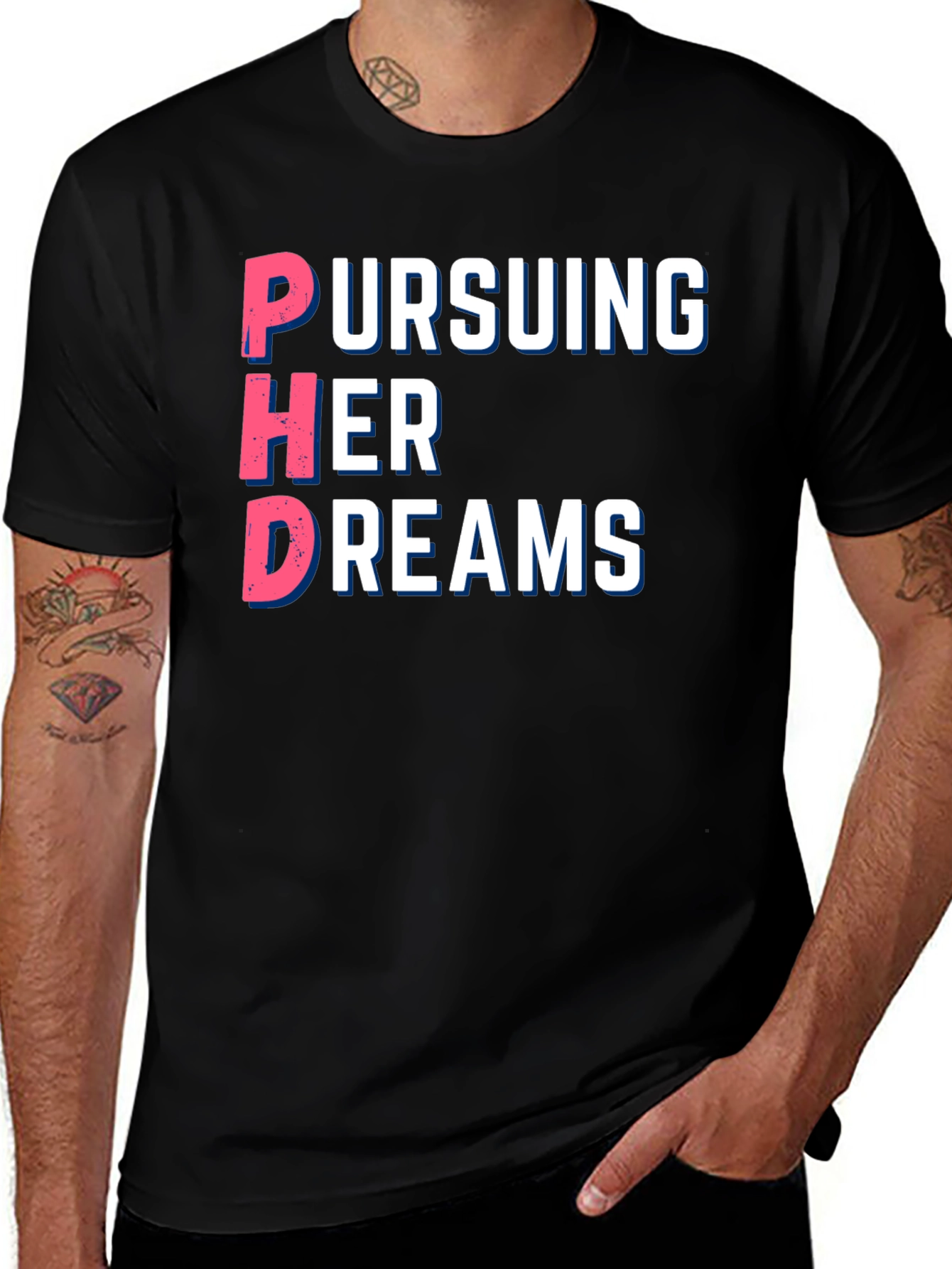 Pursuing Her Dreams PhD T-Shirt