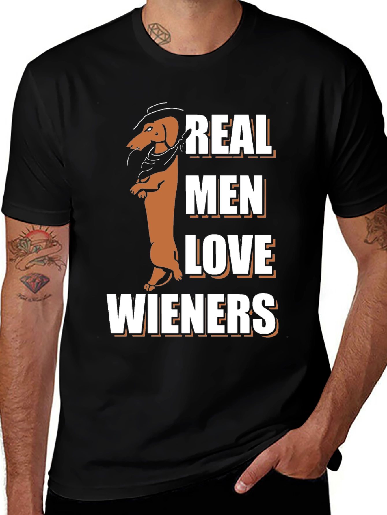 Variant 26 of Real Men Love Wieners T-Shirt