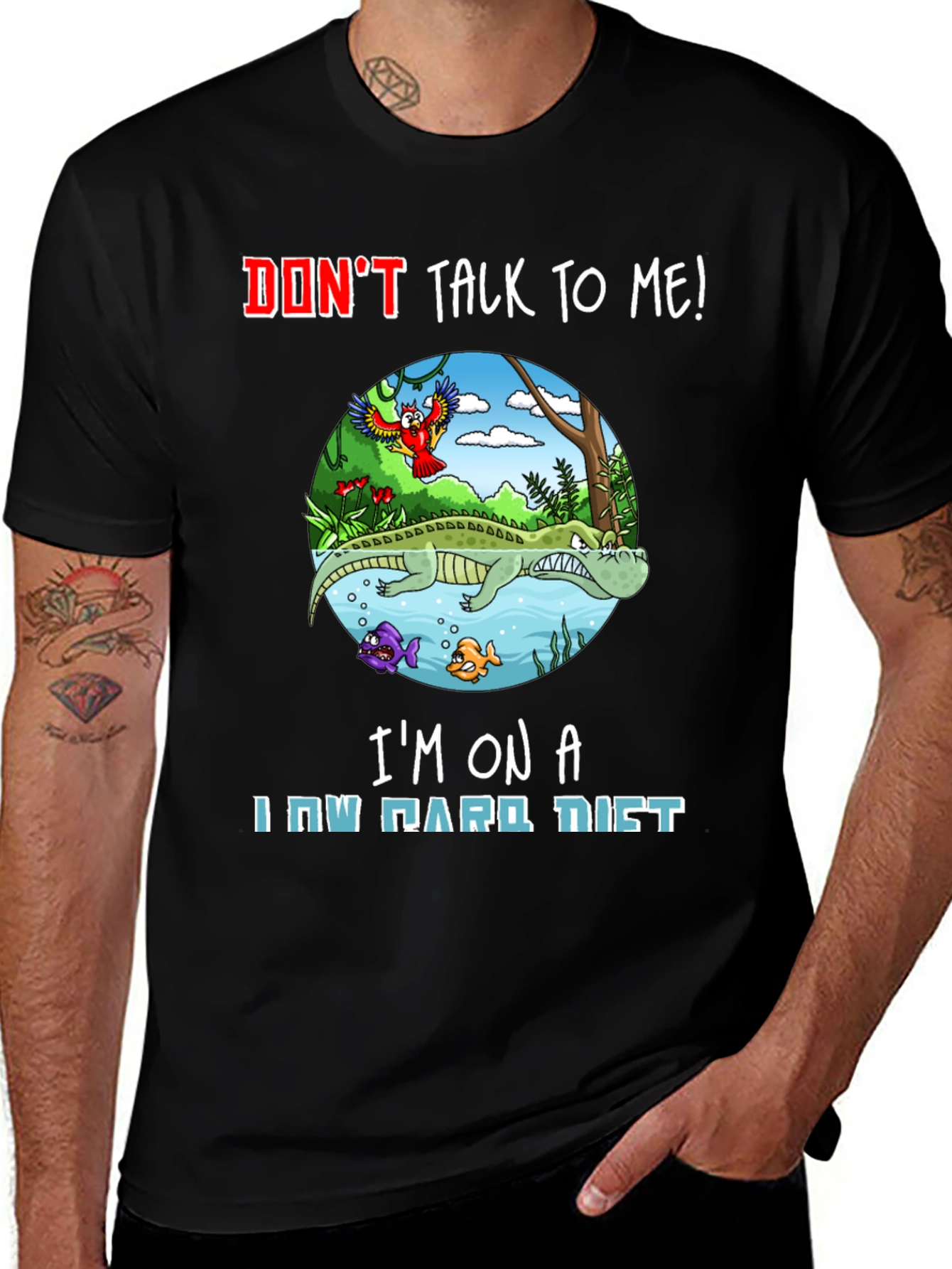Variant 19 of Funny Alligator Low Carb Diet Graphic Tee
