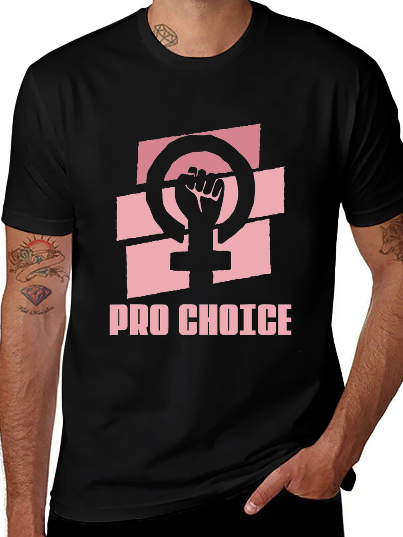 Variant 13 of Pro Choice Feminist Fist T-Shirt