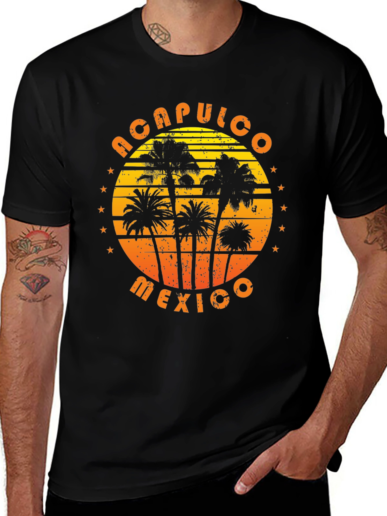 Variant 10 of Acapulco Mexico Palm Tree Graphic T-Shirt