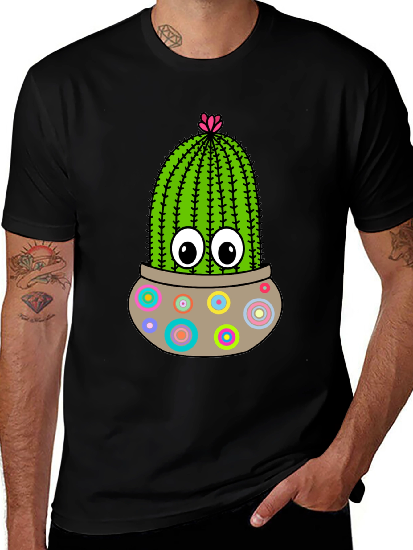 Variant 8 of Fun Cactus T-Shirt: Cute Cartoon Plant