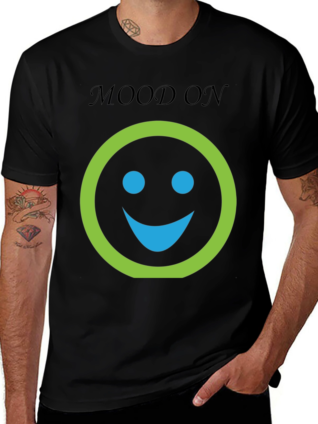 Variant 30 of Mood On T-Shirt - Smiley Face Graphic Tee