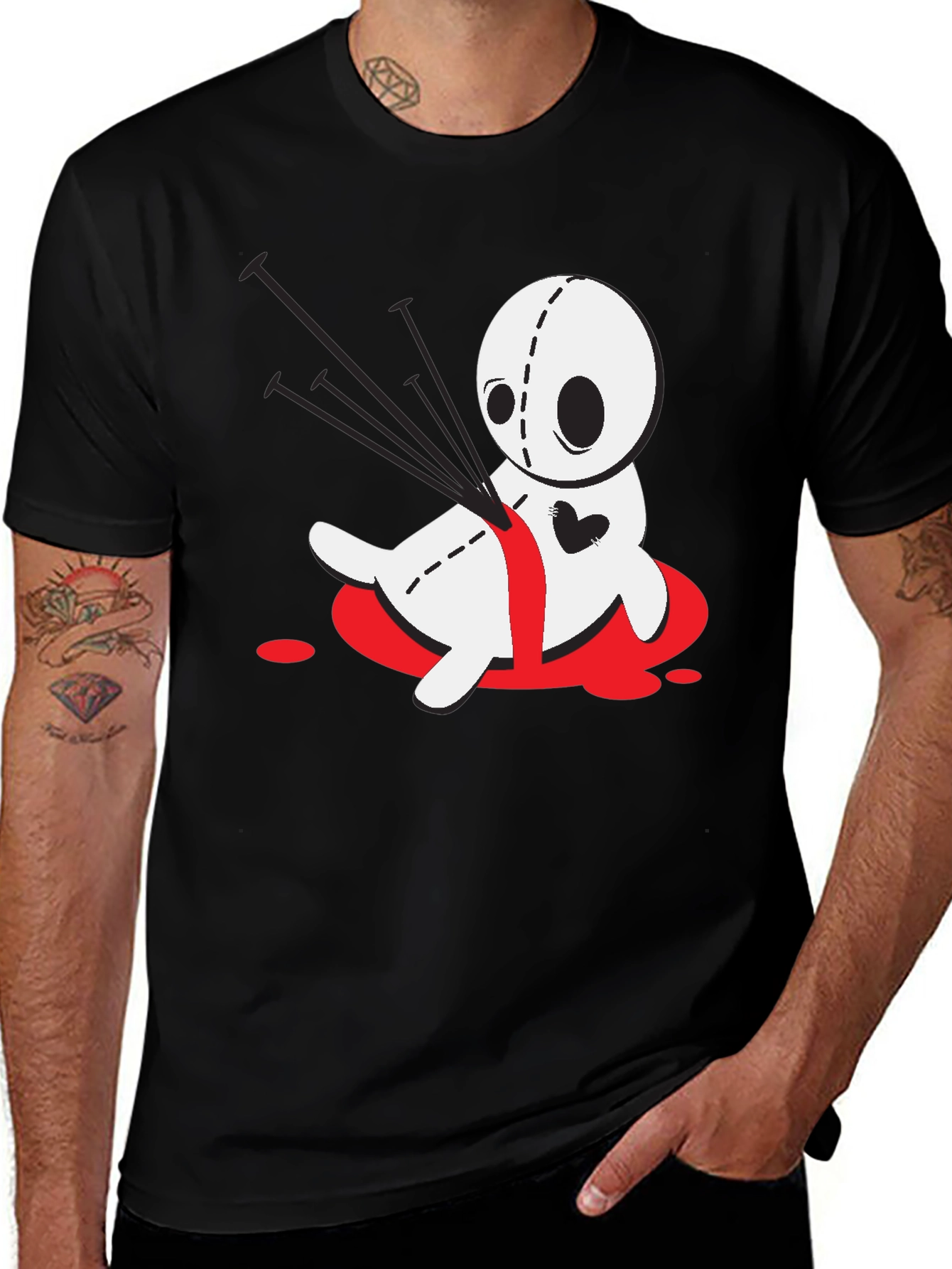 Variant 20 of Voodoo Doll Graphic Tee - Black