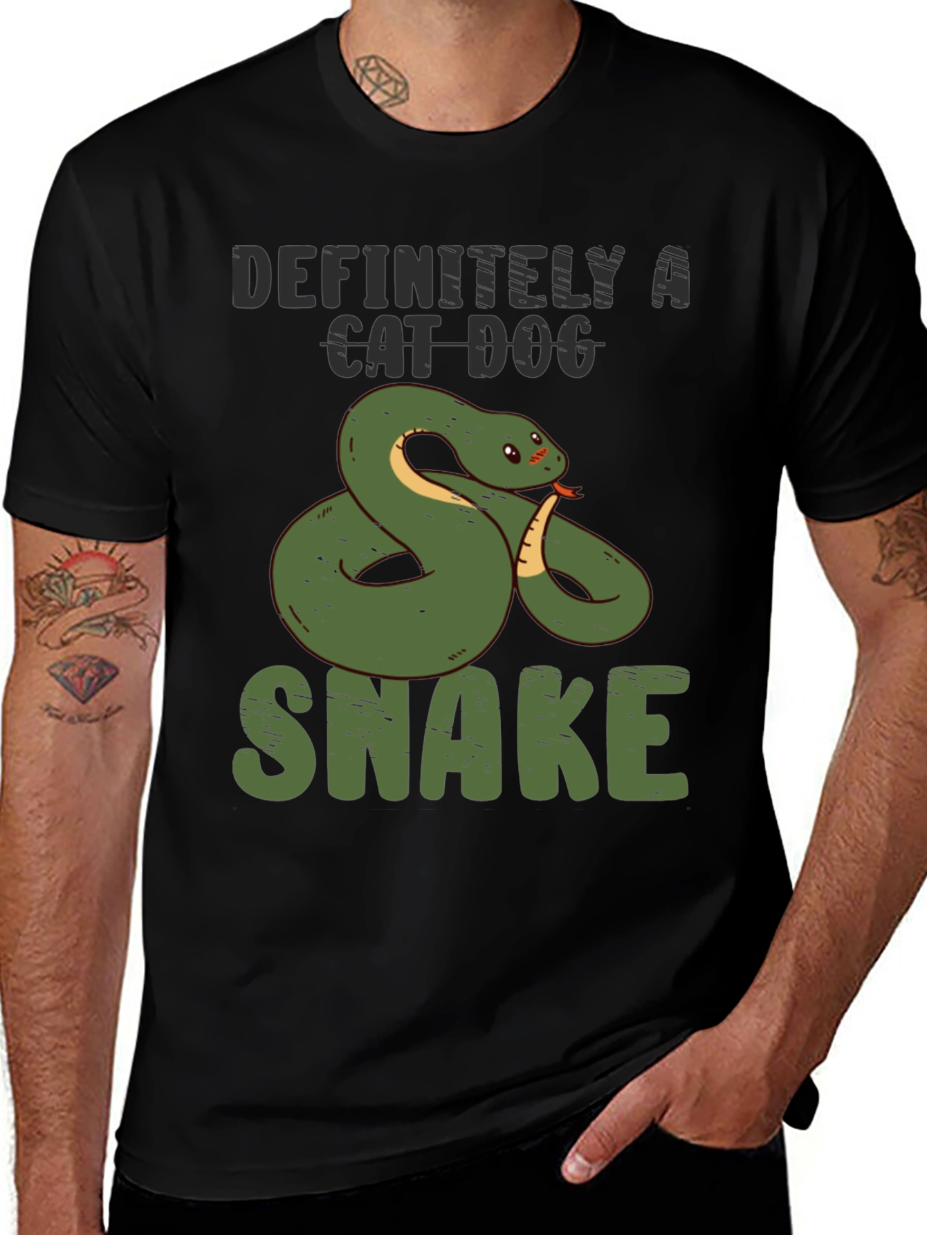 Variant 24 of Definitely a Cat Dog Snake T-Shirt