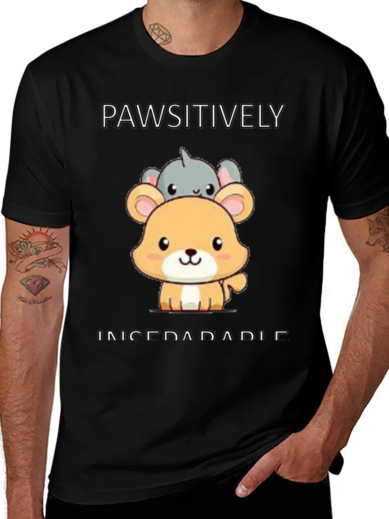 Variant 20 of Pawsitively Inseperable Animal Graphic T-Shirt