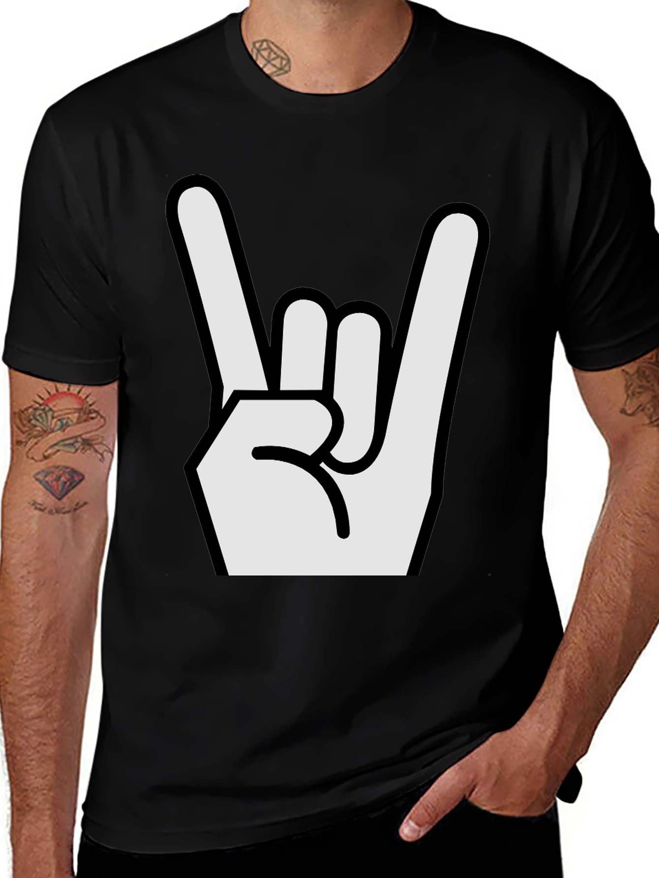 Variant 19 of Rock On Black Tee