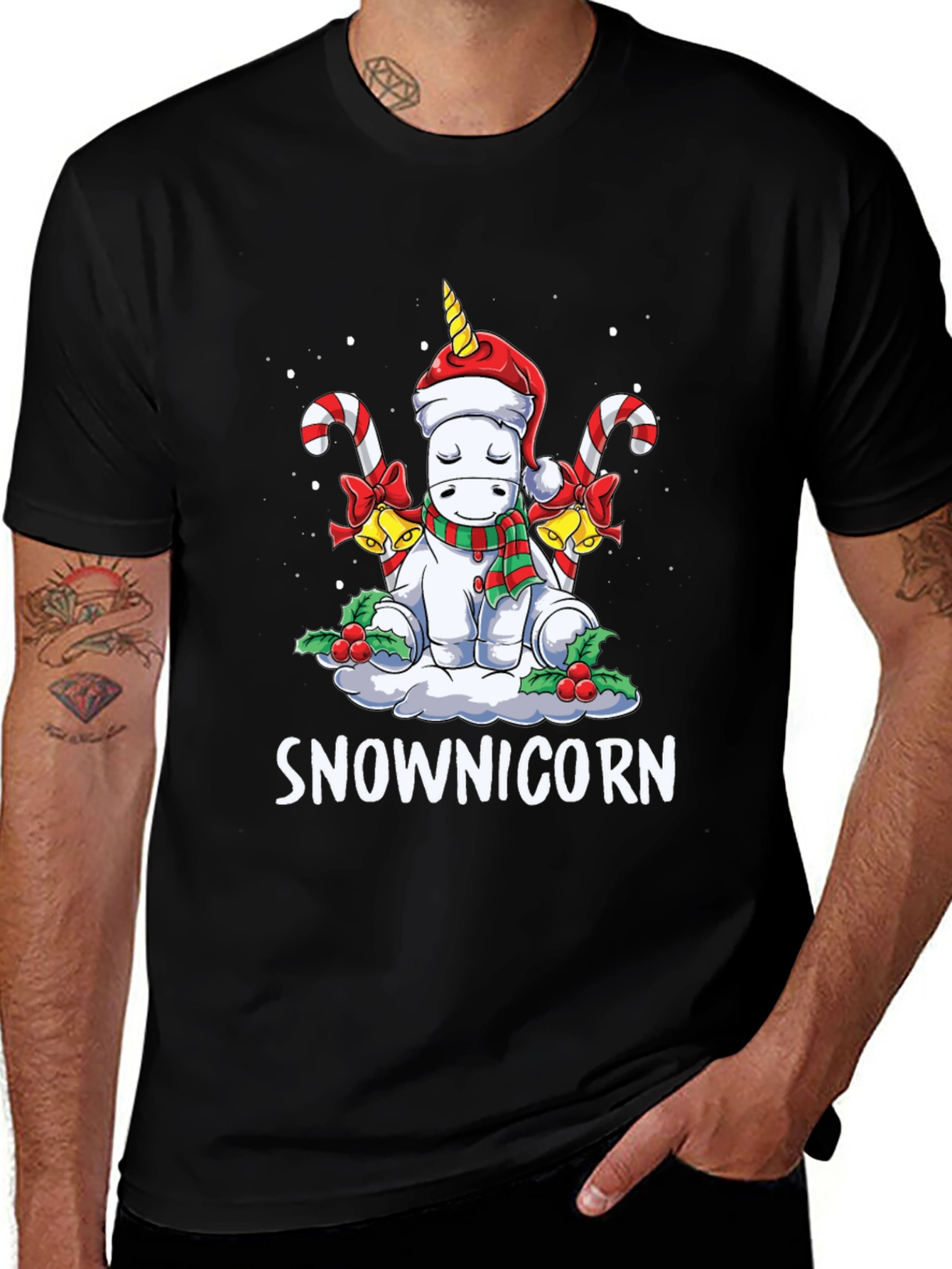 Snownicorn Christmas T-Shirt
