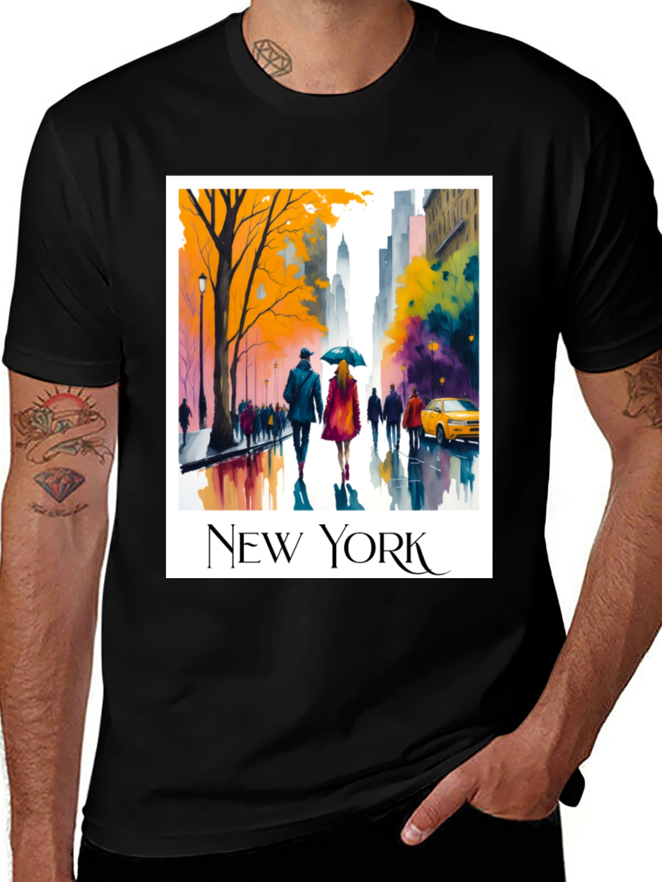 New York Cityscape Graphic T-Shirt