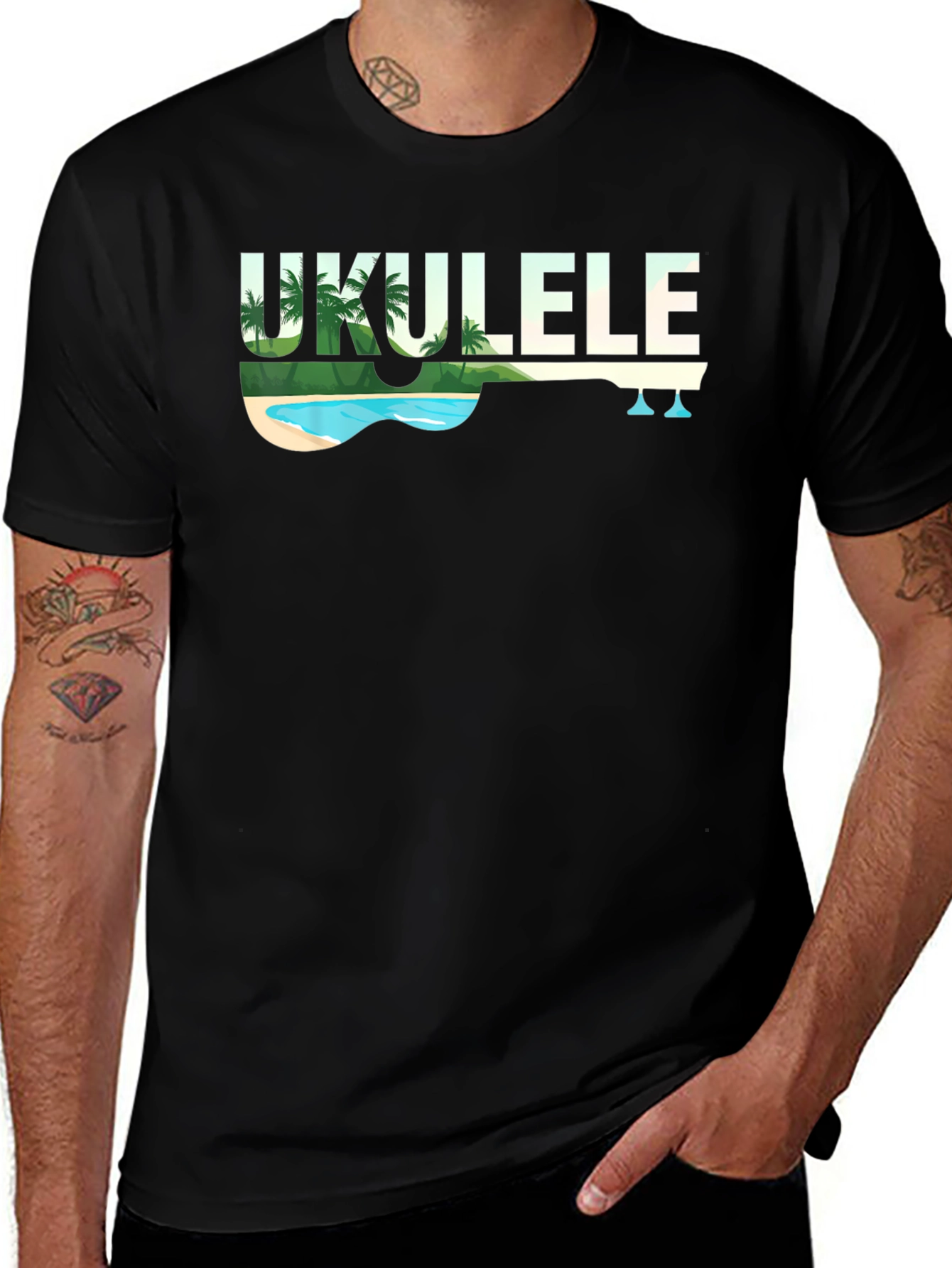 Variant 8 of Ukulele Beach Graphic Tee