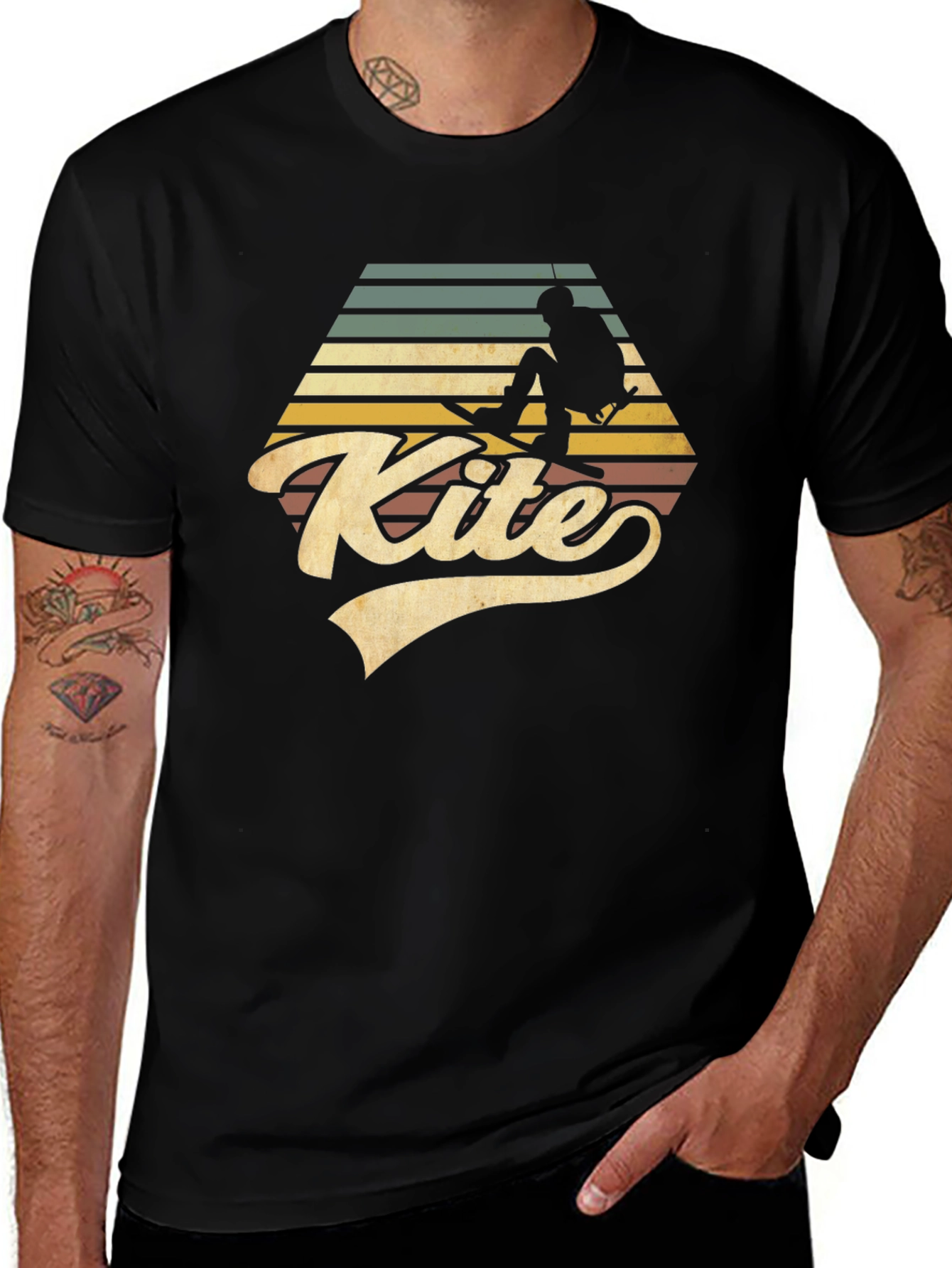 Variant 19 of Retro Kiteboarding T-Shirt - Vintage Style