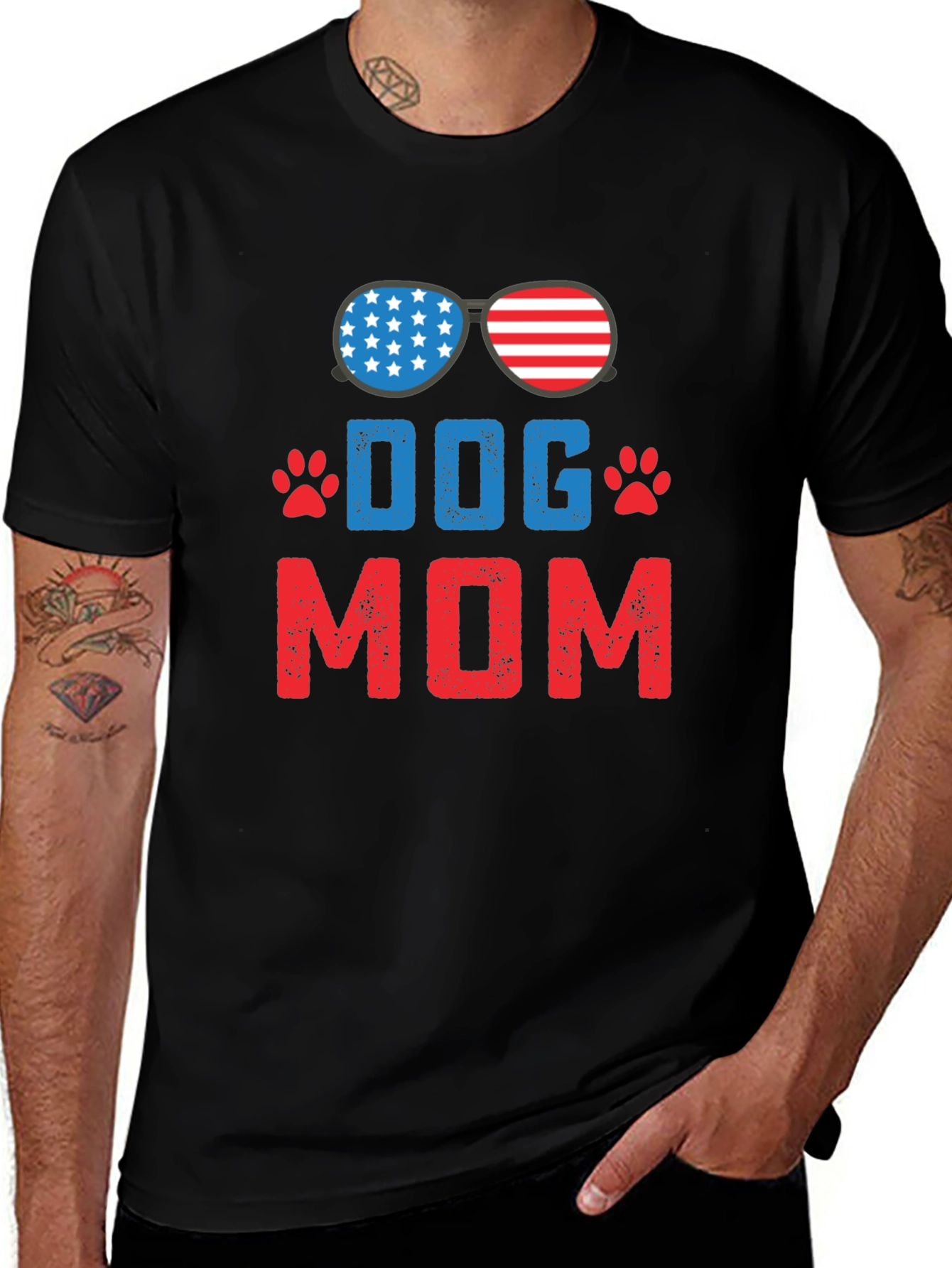 Variant 14 of Dog Mom USA Patriotic T-Shirt