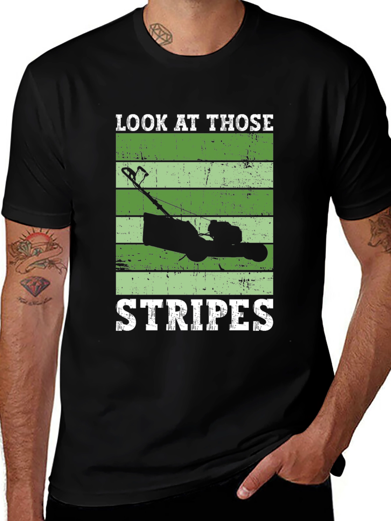 Variant 22 of Look At Those Stripes Lawn Mower T-Shirt
