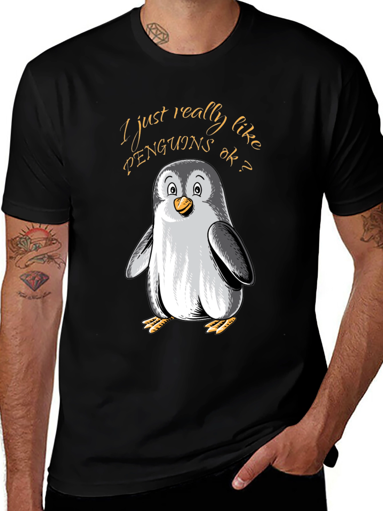 Variant 14 of Penguin Lover's Tee: I Just Really Like Penguins