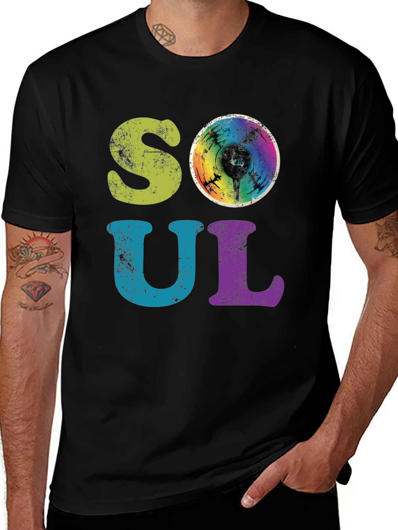 Variant 12 of Soul Vinyl Graphic T-Shirt - Retro Style