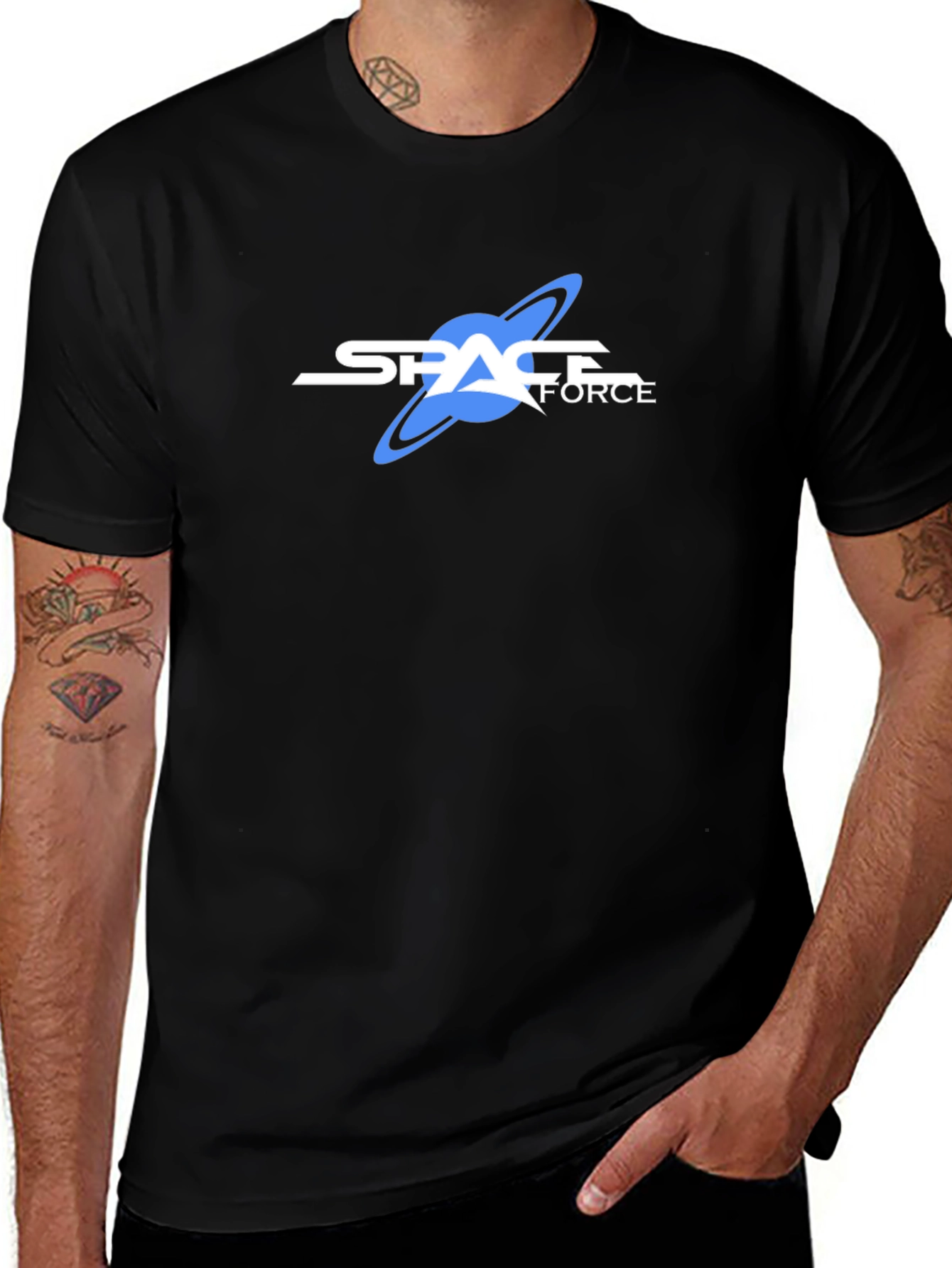 Variant 14 of Space Force Graphic Print Crew Neck T-Shirt