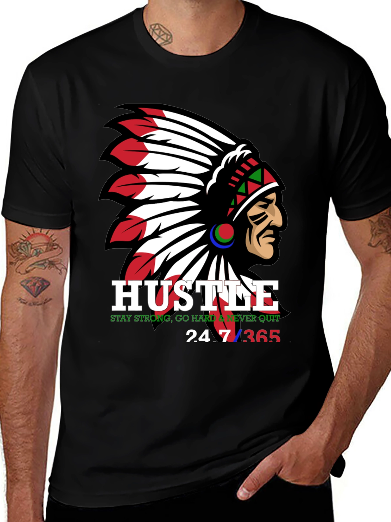 Variant 25 of Hustle Graphic T-Shirt