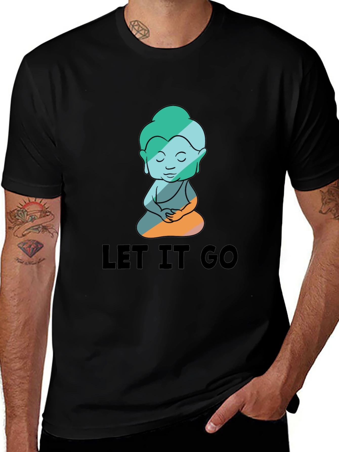 Let It Go Buddha Graphic T-Shirt